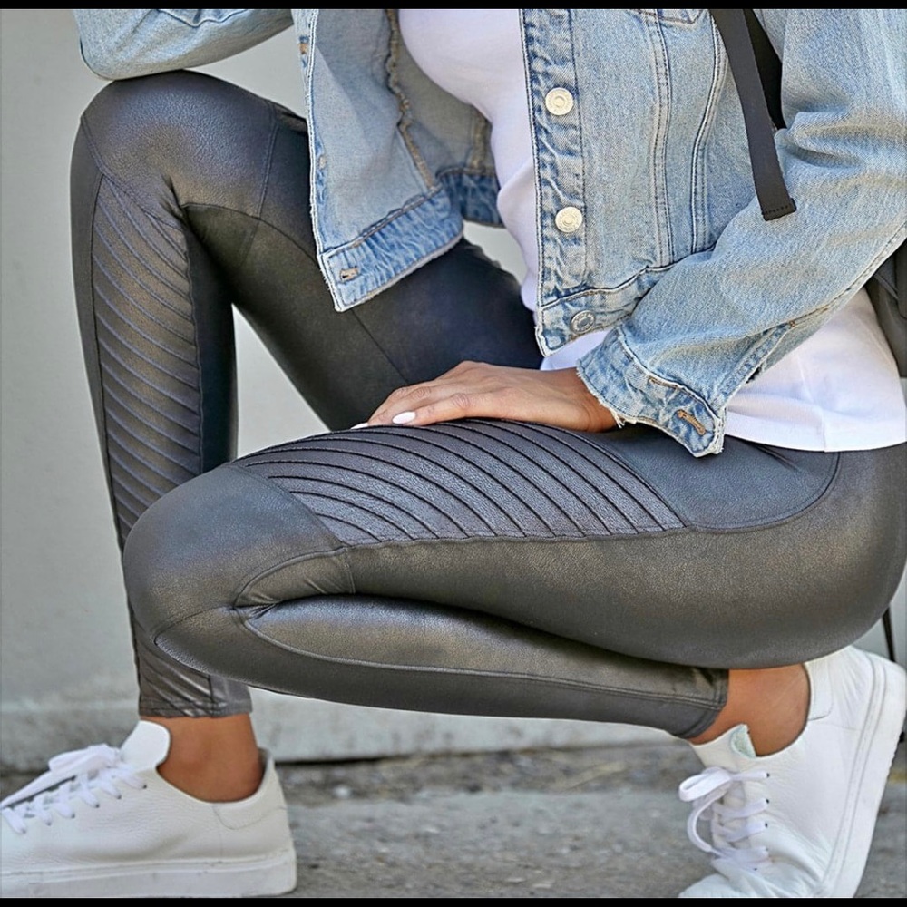 Spanx Quilted moto leggings